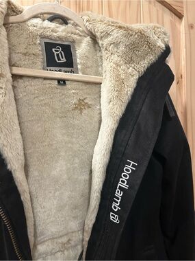 HoodLamb Sherpa-Lined Black Jacket